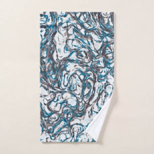 Blue and Brown  Hand Towel