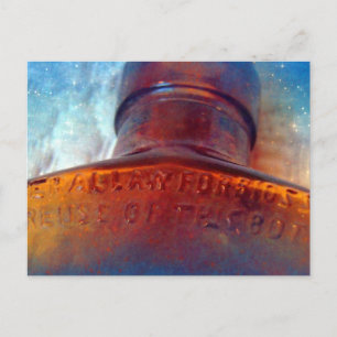 Blue and Brown Postcard