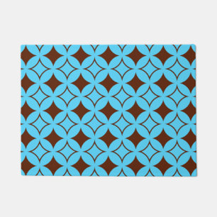Blue and brown shippo doormat