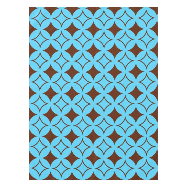 Blue and brown shippo tablecloth (Front)