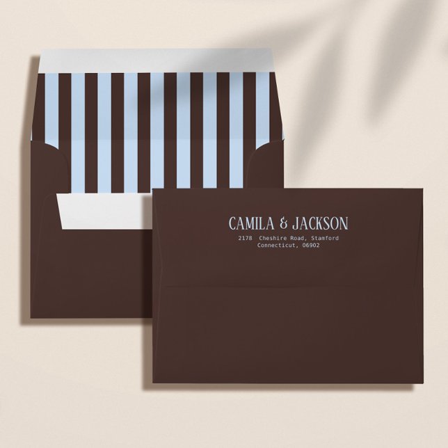 Blue and Brown Wedding Envelope (Creator Uploaded)