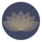 Blue and Brownish Lotus Flower Round Sticker