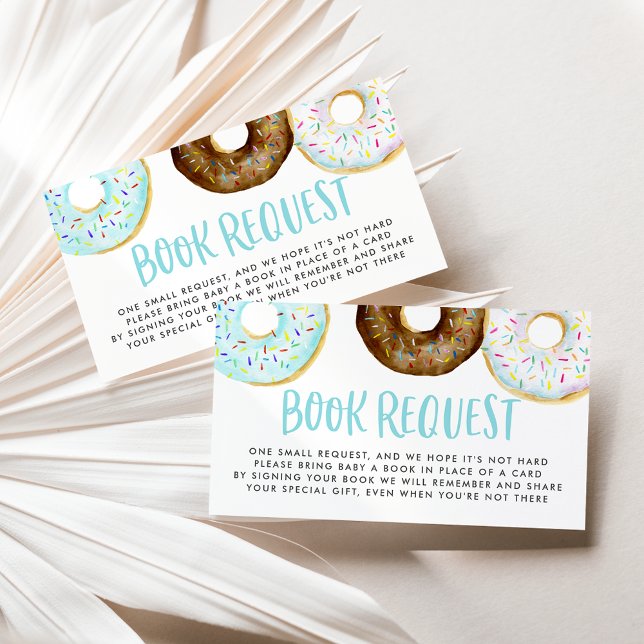 Blue and Chocolate Doughnuts Book Request Card (Creator Uploaded)