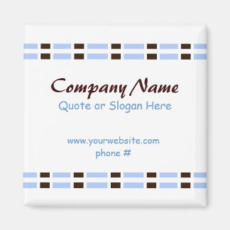 Blue and Chocolate Link Office Design Magnet