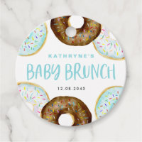 Blue and Chocolate Sprinkle Doughnuts Baby Brunch