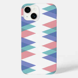Blue and coral triangles  Case-Mate iPhone 14 case