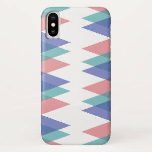 Blue and coral triangles Case-Mate iPhone case