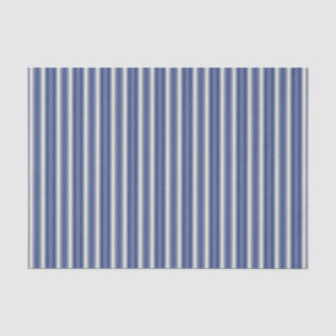 Blue and Cream Stripes Tissue Paper