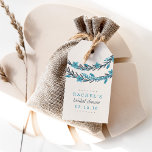 Blue and Cream Winter Floral Bridal Shower Favour Gift Tags<br><div class="desc">Wintry chic in shades of medium blue, cream, and charcoal grey, our Winter Floral bridal shower tags are perfect for attaching to favours or to use as place cards. Design features garlands of soft watercolor leaves and flowers, and your custom text -- guest of honour's name, event type, and date....</div>