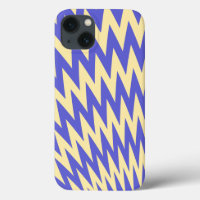 Blue and Cream Zigzag Chevron Pattern