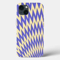 Blue and Cream Zigzag Chevron Pattern