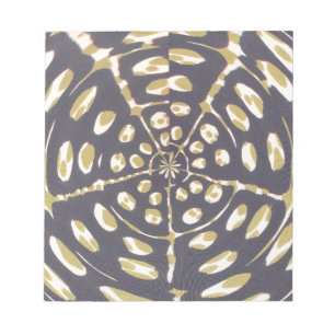 Blue and Creamy Crop Circle Polka Dot Oval Pattern Notepad