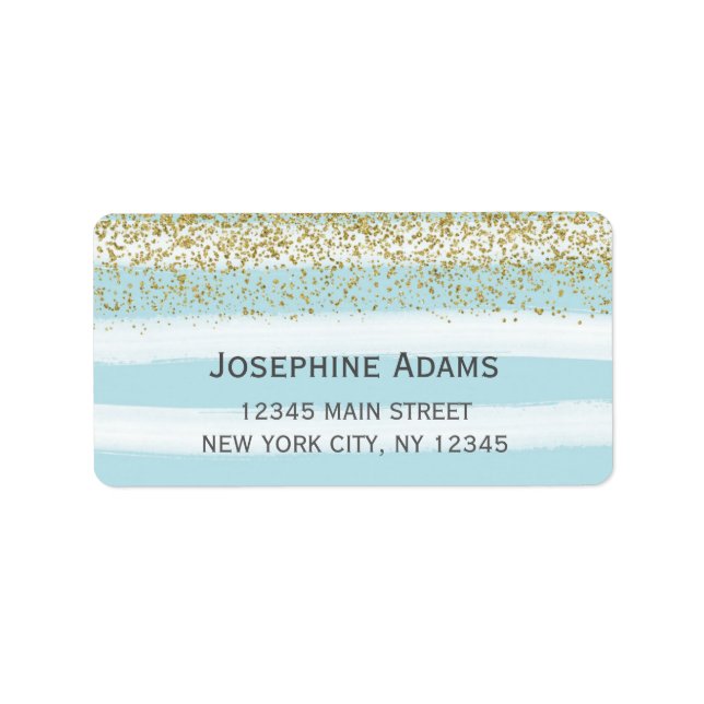 Blue and Gold Address Labels (Front)