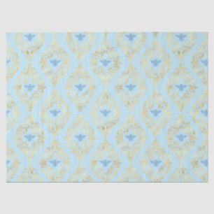 Blue and Gold Bees Series Design #5 Tissue Paper