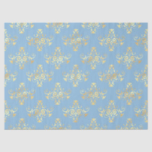 Blue and Gold Bees Series Design #7 Tissue Paper