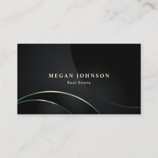 Blue and Gold Black Design Business Card