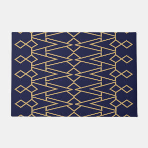 Blue and Gold Bowties Doormat