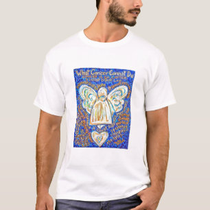 Blue and Gold Cancer Angel T-shirt (Back is Blank)