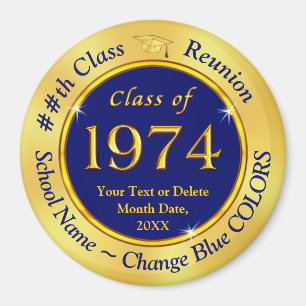 Blue and Gold, Class of 1974, Class Reunion Magnet