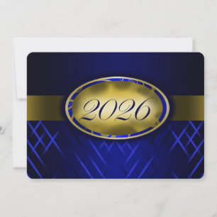 Blue and Gold Class of 2026 Invitation