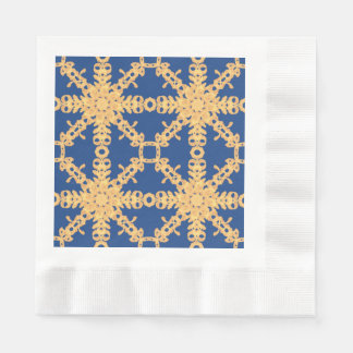 Blue and gold collection napkin