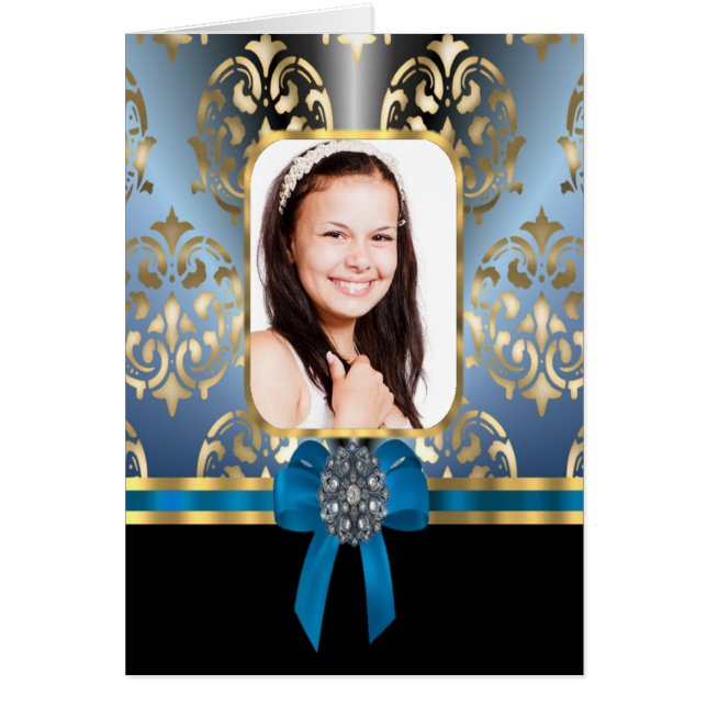 Blue and gold damask (Front)