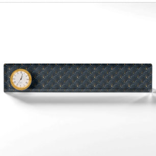 Blue And Gold Deco Pattern Nameplate