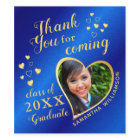 Blue and Gold Elegant Thank You 2026 Graduation