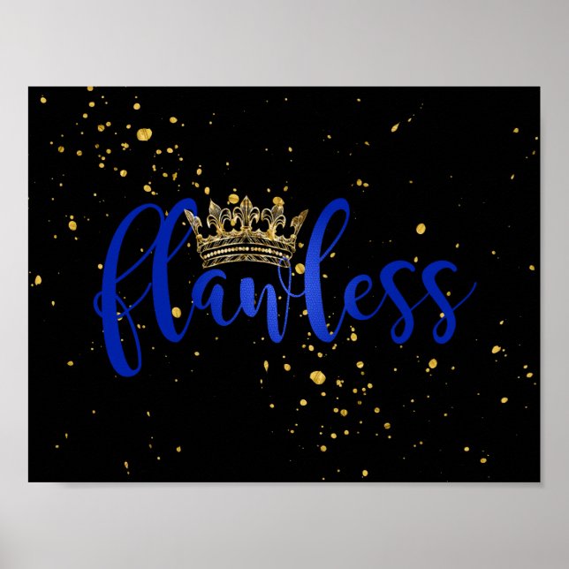 Blue and Gold Flawless Poster (Front)