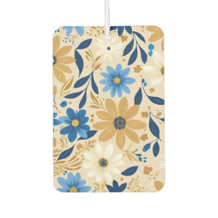 blue and gold floral air freshener