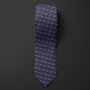 Blue and Gold Football Helmet Tie