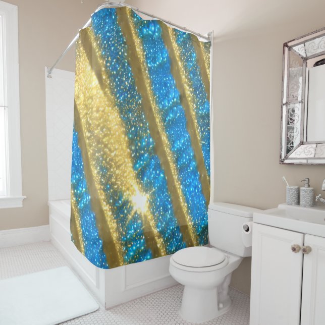 Blue and Gold Glitter Pattern (In Situ)