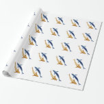 Blue and Gold Koi Fish Gift Wrap<br><div class="desc">There's nothing fishy about this colourful gift wrap,  featuring stylized Japanese Carp (Koi) Goldfish in a repeating pattern.</div>