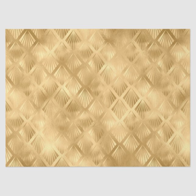 Blue and Gold Leopard Series Design 13 Tissue Paper (Front)