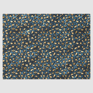 Blue and Gold Leopard Series Design 1 Tissue Paper
