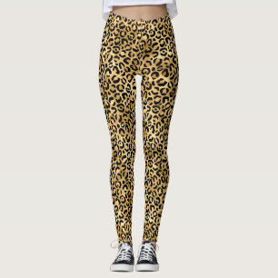 Blue and Gold Leopard Series Design 2 Leggings