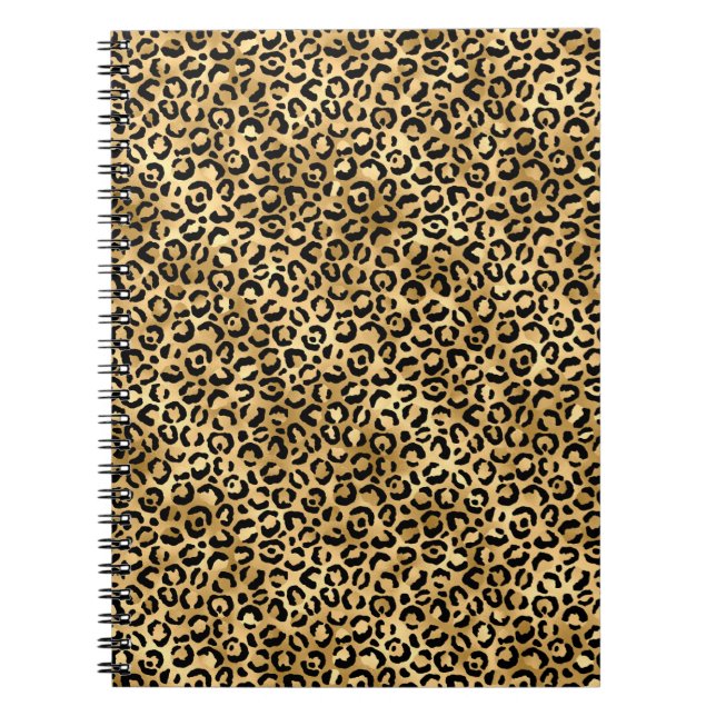 Blue and Gold Leopard Series Design 2 Notebook (Front)