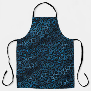 Blue and Gold Leopard Series Design 3 Apron