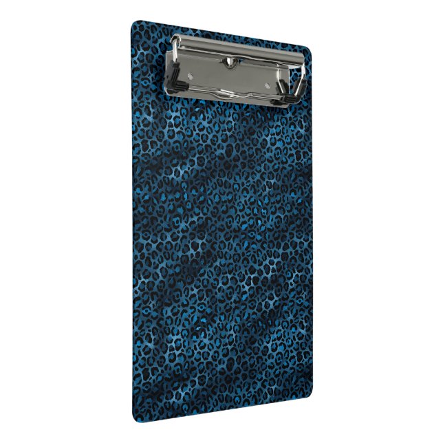 Blue and Gold Leopard Series Design 3 Mini Clipboard (Angled)