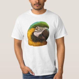 Blue and gold macaw realistic painting T-Shirt