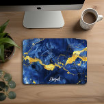Blue And Gold Marble Design Personalized, iPad Pro Cover<br><div class="desc">Beautiful Luxury Blue And Gold Marble Texture Design Personalized iPad Pro Cover</div>
