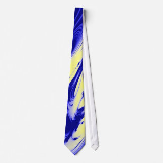 Blue and Gold Marble Designer Neck Tie