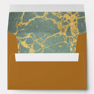 Blue and Gold Marble Envelope