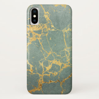Blue and Gold Marble iPhone / iPad case