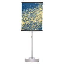 Blue and gold metallic dust lamp
