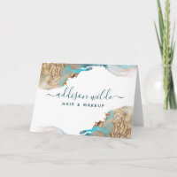 Blue And Gold Modern Art Liquid Client Thank You