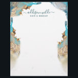 Blue And Gold Modern Art Liquid Ink Letterhead<br><div class="desc">Blue And Gold Modern Art Liquid Ink Letterhead</div>