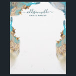 Blue And Gold Modern Art Liquid Ink Letterhead<br><div class="desc">Blue And Gold Modern Art Liquid Ink Letterhead</div>