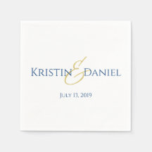 Blue and Gold Napkins