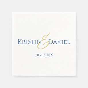 Blue and Gold Napkins